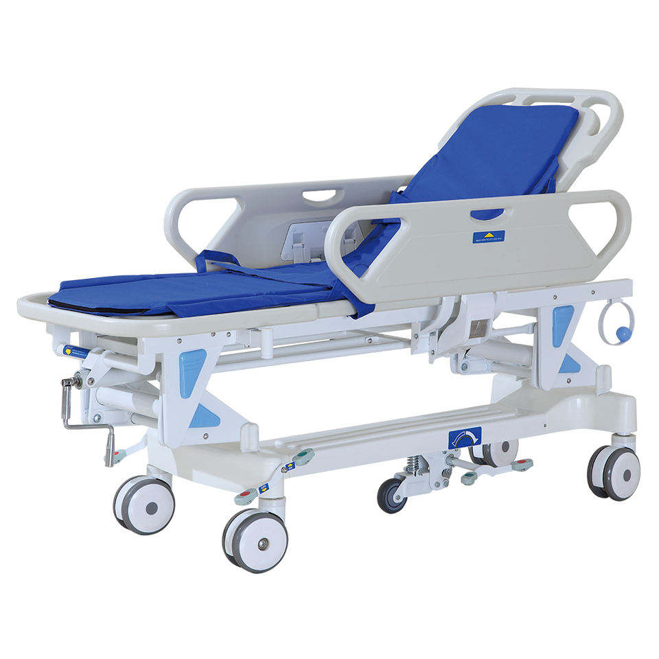 Hospital Emergência Primeiros socorros UTI UTI Luxuoso veículo liso Paciente Equipamento de transferência de compasso Ambulância Cama para quarto de pacientes