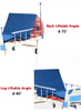 China Hospital Furniture Equipment Care de saúde Aço 2 Manual de manivela Dois Funções Casas de Hospital Preço do leito médico para idosos