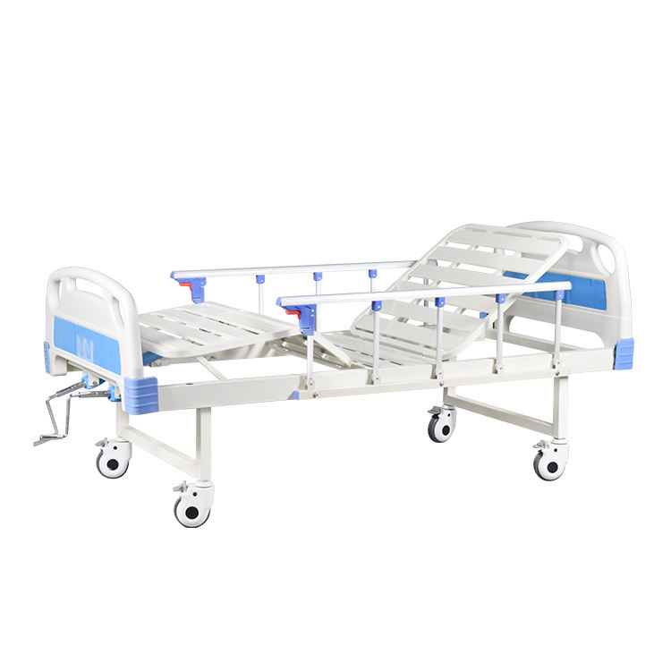Móveis médicos Duas manivelas Cama de Medicina Dobragem Ajustável 2 Funções Manual do Hospital Cama