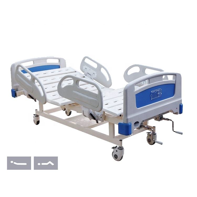 Equipamento hospitalar Central controlado 2 manivela Manual Hospital Bed