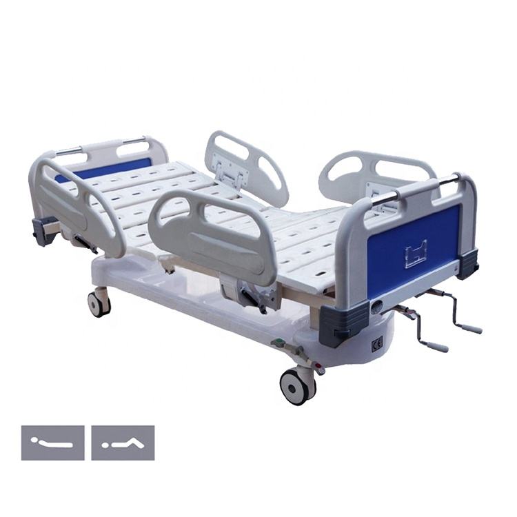 Equipamento hospitalar Central controlado 2 manivela Manual Hospital Bed