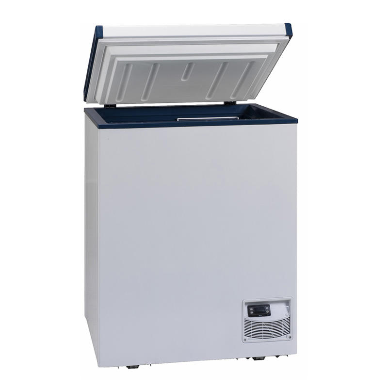 Laboratório da China Freezer profundo -25 grau seguro e durável tamanho pequeno 100L Freezer de baixa temperatura horizontal para venda
