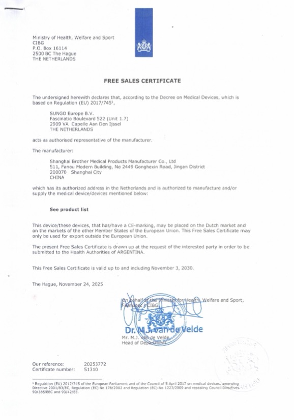  Certificação de Haia FSC Sungo CERTIFICADO DE VENDAS GRATUITAS 