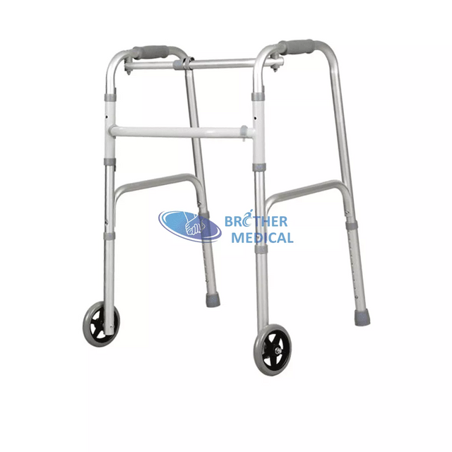 BME 812 Walker leve dobrável de alumínio com rodas