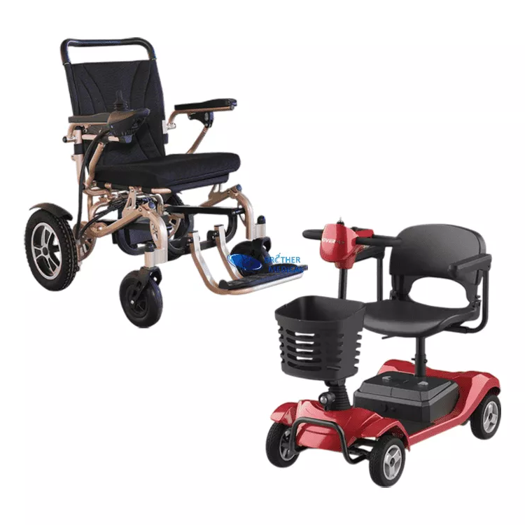Devo pegar uma cadeira de rodas elétrica ou uma scooter de mobilidade?