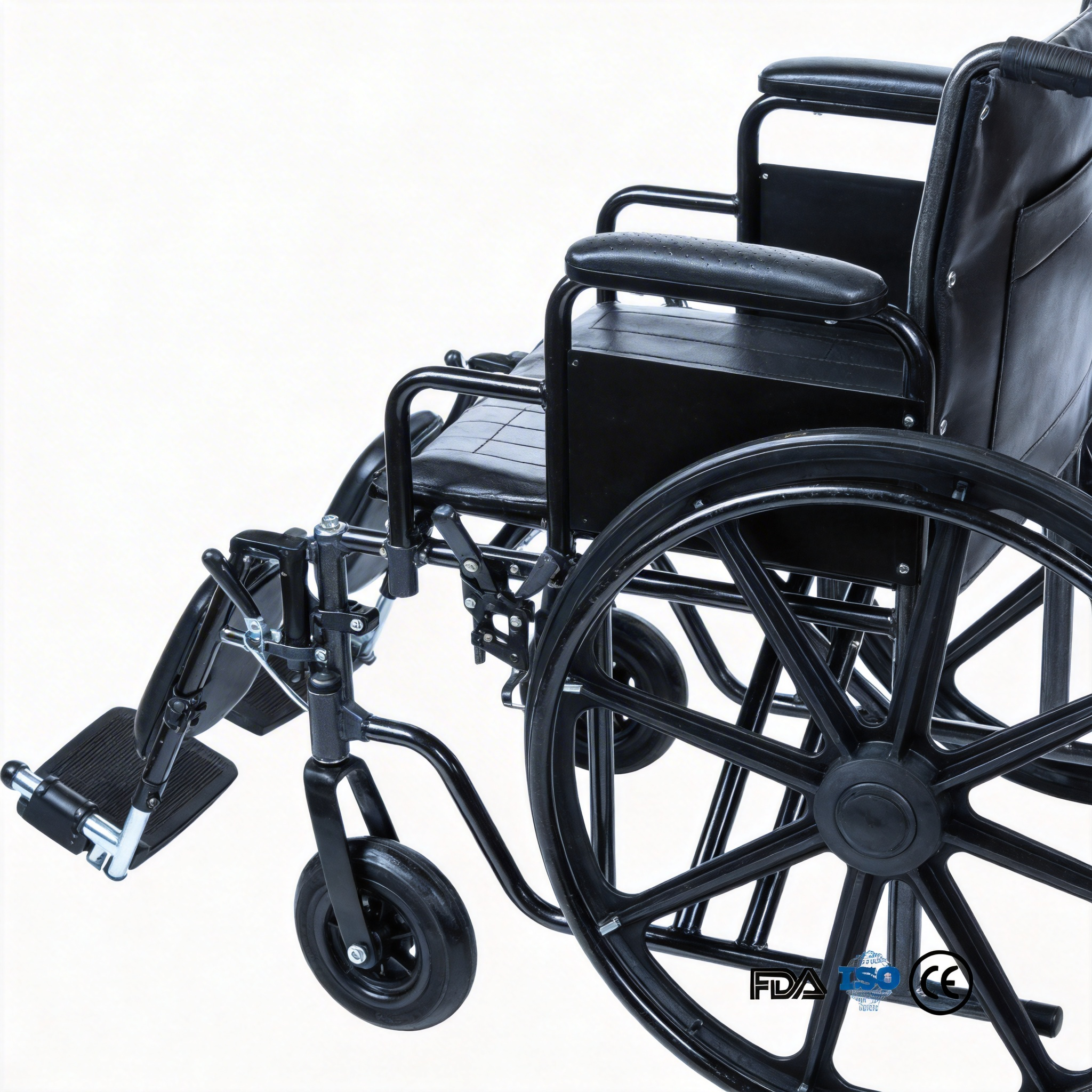 BME4618 Cadeira de rodas manual bariátrica de alta capacidade de 28 polegadas | Carga máxima de 500 libras
