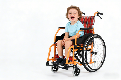 Cadeira de rodas pediátrica personalizada | Altura ajustável e largura de assento personalizada