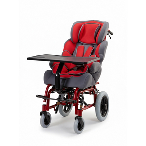 Cadeira de rodas com paralisia cerebral vermelha para bebê