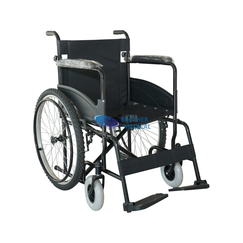Cadeira de rodas manual dobrável para pneus gordos para reabilitação