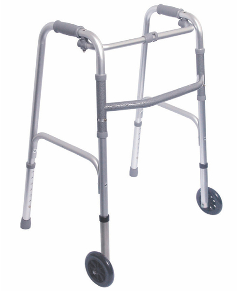 BME 812 Walker leve dobrável de alumínio com rodas