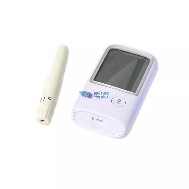 Kit de teste de diabetes digital de glicômetro médico sem codificação de medidor de glicose com tela LCD