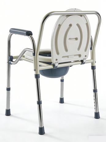  Cadeira de cadeira de plástico dobrável com cadeira de vaso vaso sanitário com handrail balde