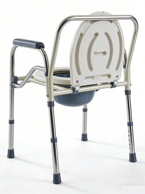  Cadeira de cadeira de plástico dobrável com cadeira de vaso vaso sanitário com handrail balde