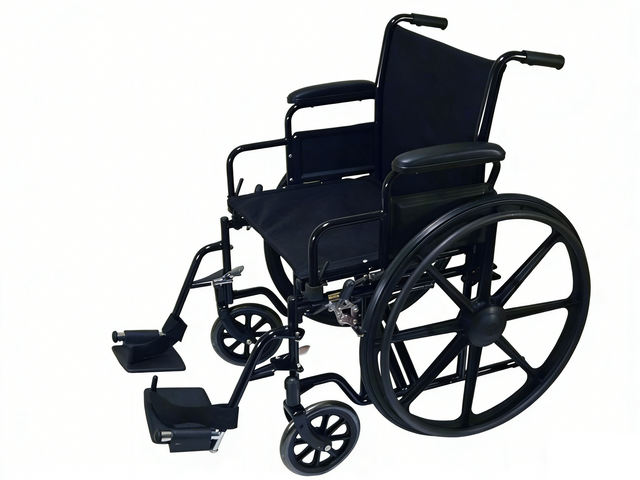 Cadeira de rodas manual triciclo hospitalar bariátrico