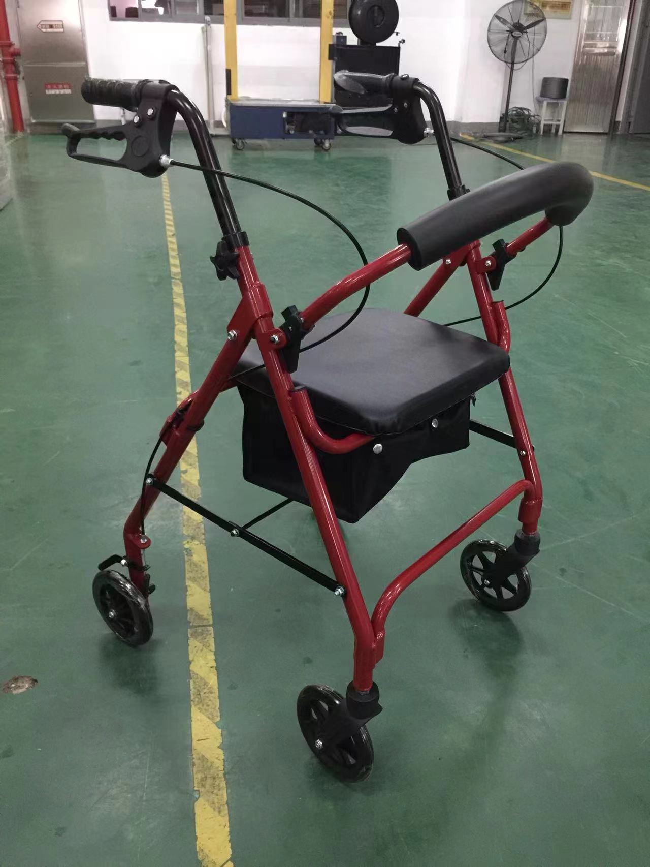 BME 861 Alumínio portátil Rolador de Walker dobrável portátil
