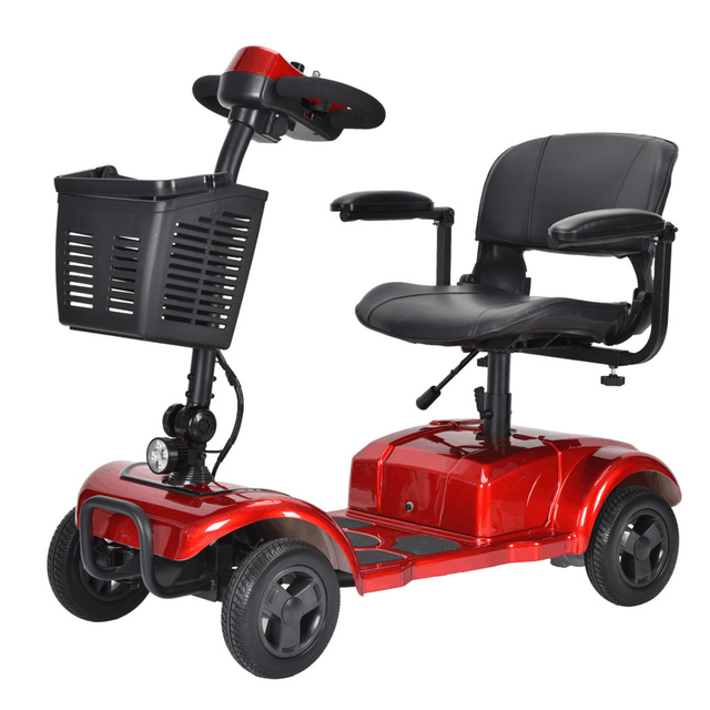 Scooter de mobilidade estável para idosos com cobertura de chuva