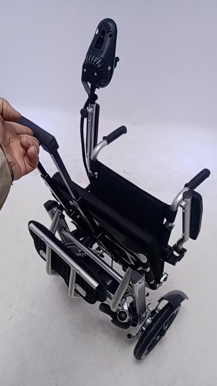 Cadeira de rodas elétrica ultraleve 17kg | Cadeira de rodas elétrica dobrável de alumínio para fácil transporte