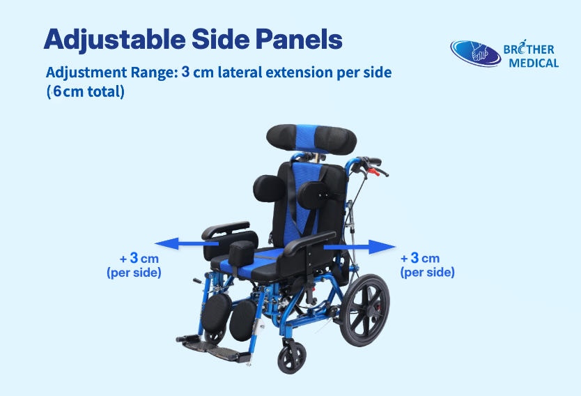 pain&eacute;is laterais ajust&aacute;veis, faixa de ajuste: extens&atilde;o lateral de 3 cm por lado (6 cm no total). Objetivo: Acomodar o crescimento e estender o ciclo de vida do produto.