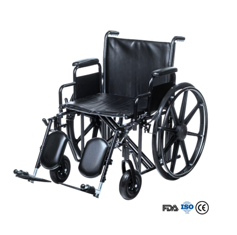 BME4618 Cadeira de rodas manual bariátrica de alta capacidade de 28 polegadas | Carga máxima de 500 libras