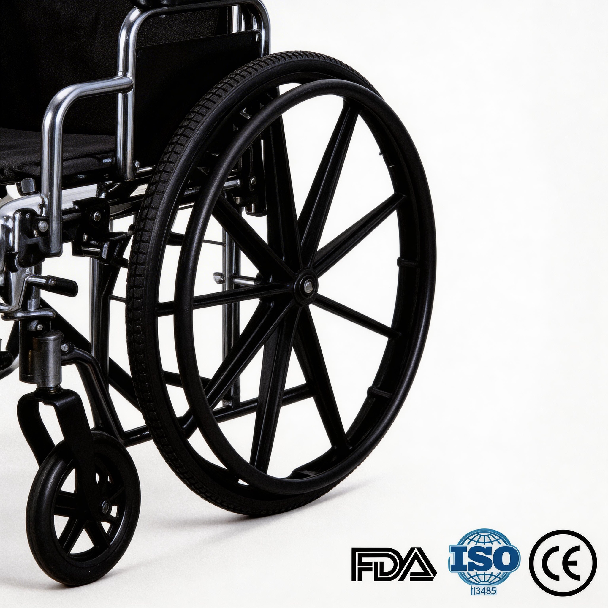 BME4618 Cadeira de rodas manual bariátrica de alta capacidade de 24 polegadas | Carga máxima de 400 libras
